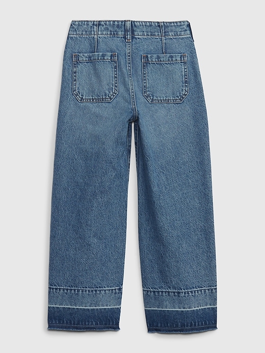 jeans a gamba larga e vita alta stride per bambini