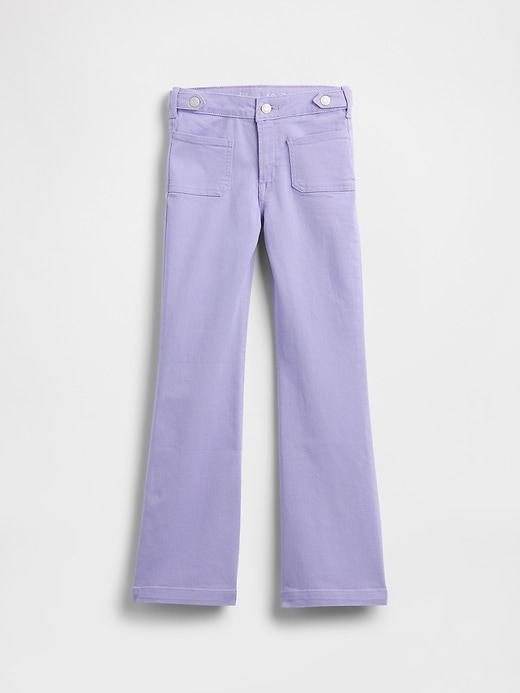 jeans a zampa anni 70 a vita alta per bambini
