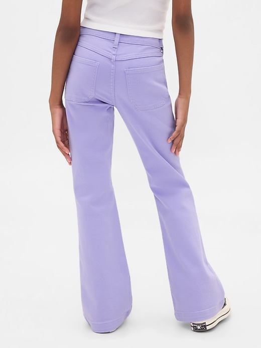 jeans a zampa anni 70 a vita alta per bambini
