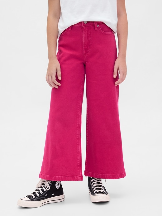 jeans a gamba larga e vita alta stride per bambini