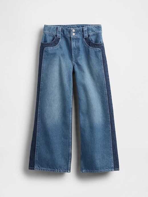 jeans a gamba larga e vita alta stride per bambini