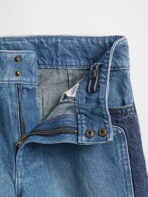 jeans a gamba larga e vita alta stride per bambini