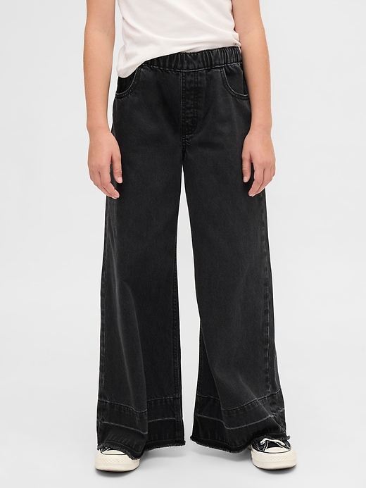 jeans larghi a vita bassa per bambini