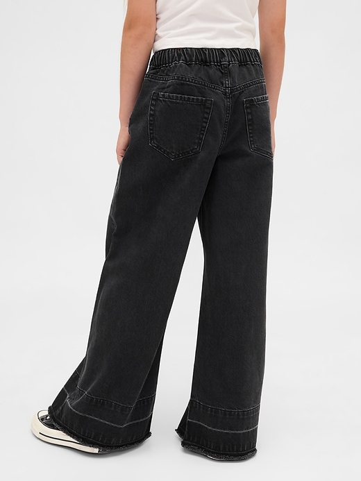 jeans larghi a vita bassa per bambini