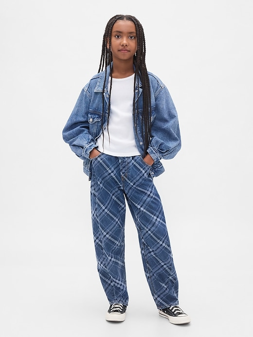jeans easy barrel a vita alta per bambini