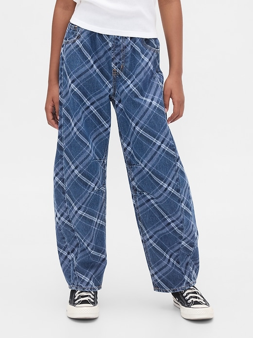 jeans easy barrel a vita alta per bambini