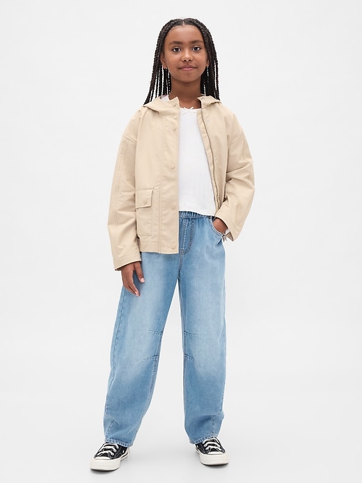 jeans easy barrel a vita alta per bambini