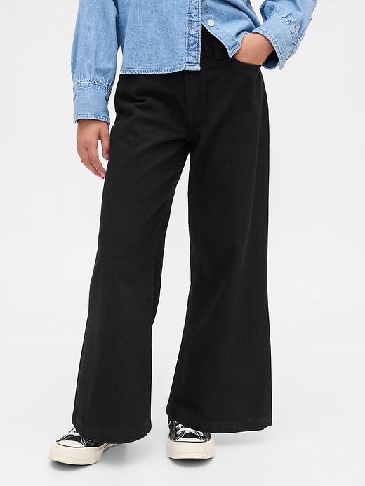 jeans a gamba larga e vita alta stride per bambini