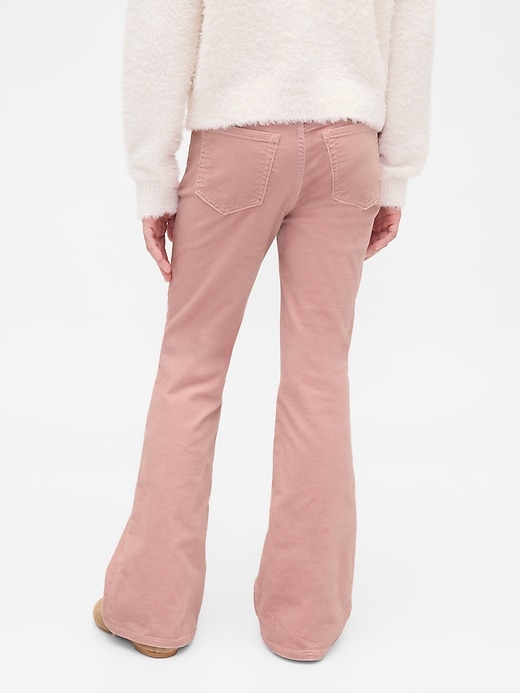 pantaloni a zampa in velluto a vita alta anni 70 per bambini
