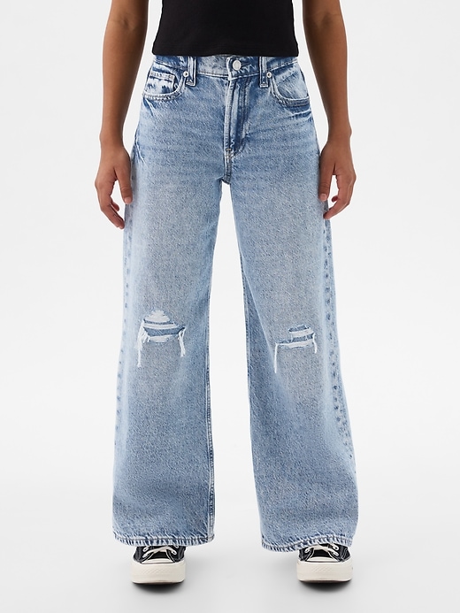 jeans a gamba larga stride a vita bassa per bambini