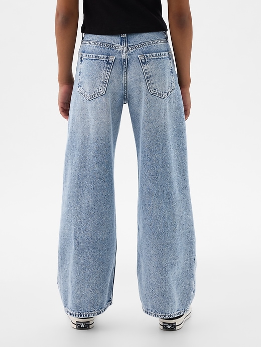 jeans a gamba larga stride a vita bassa per bambini
