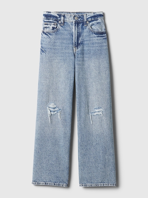 jeans a gamba larga stride a vita bassa per bambini