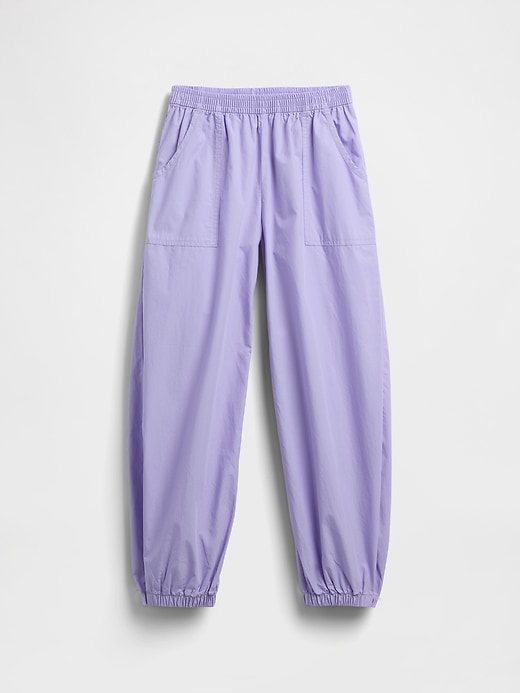 pantaloni da jogging larghi in popeline per bambini