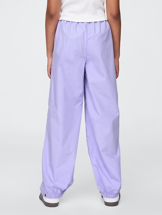 pantaloni da jogging larghi in popeline per bambini