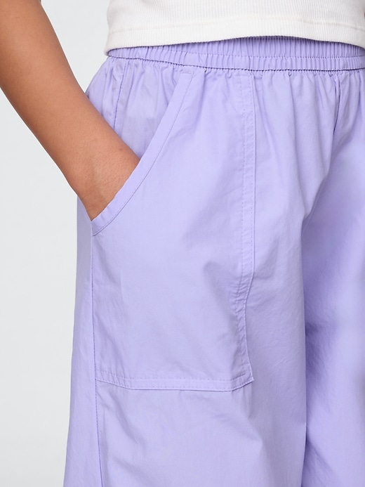 pantaloni da jogging larghi in popeline per bambini
