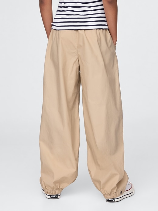 pantaloni da jogging larghi in popeline per bambini