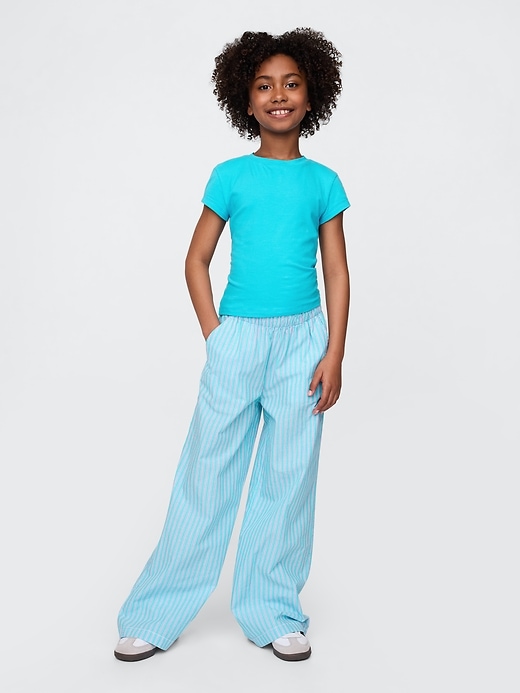 pantaloni larghi in popeline per bambini