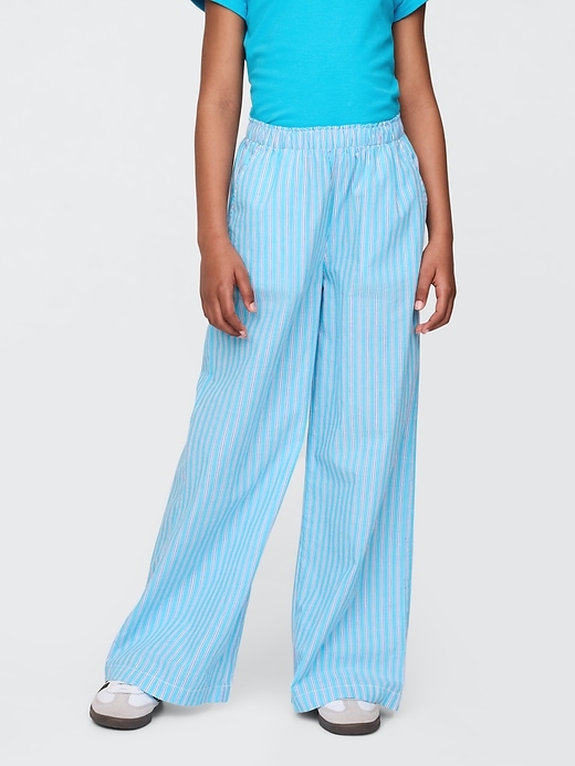 pantaloni larghi in popeline per bambini