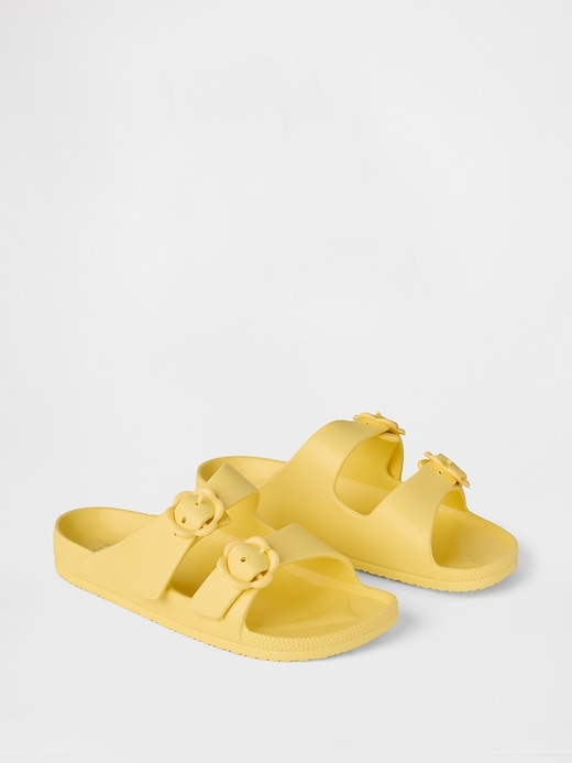 sandali con fibbia a forma di fiore in eva per bambini