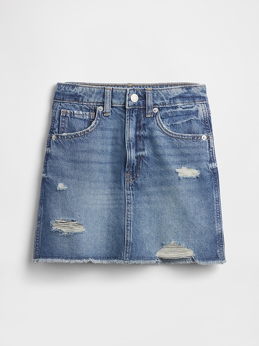 gonna in denim a vita alta per bambini