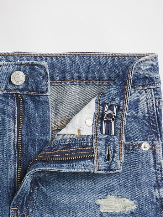 gonna in denim a vita alta per bambini