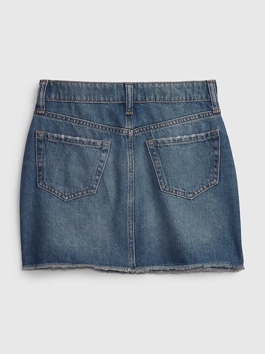 gonna in denim a vita alta per bambini
