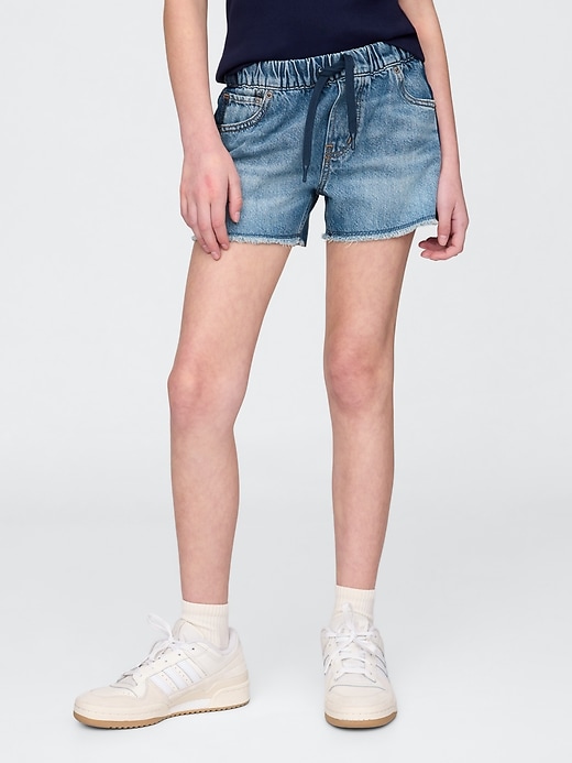 pantaloncini in denim a vita bassa per bambini