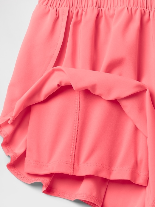 pantaloncini da corsa per bambini ad asciugatura rapida con orlo a farfalla