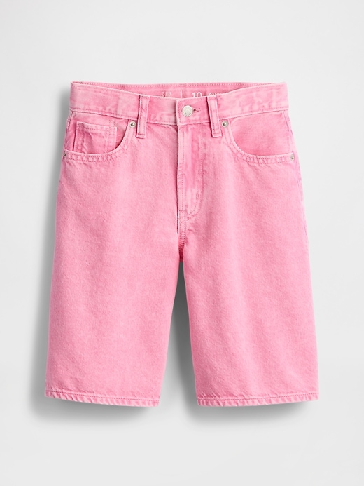 pantaloncini lunghi in denim a vita media per bambini