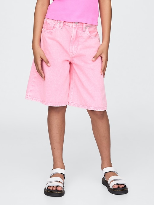 pantaloncini lunghi in denim a vita media per bambini