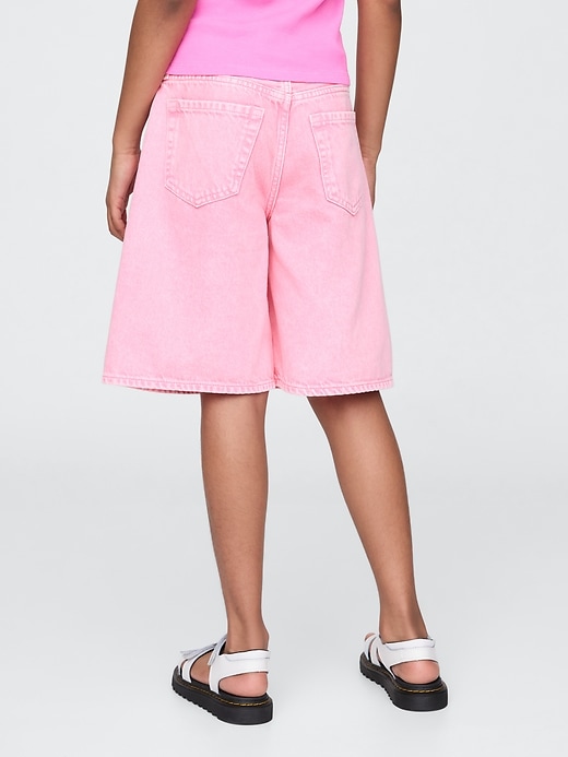 pantaloncini lunghi in denim a vita media per bambini