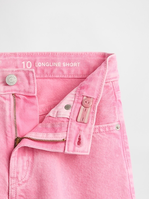 pantaloncini lunghi in denim a vita media per bambini