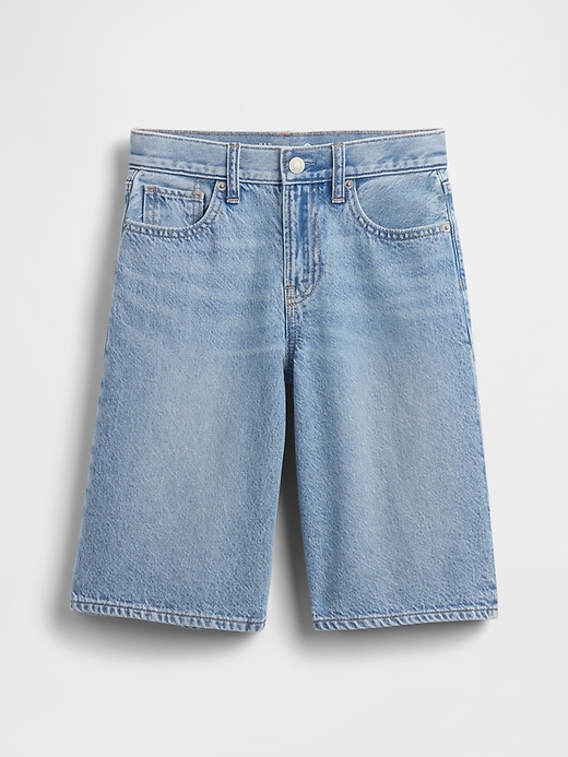 pantaloncini lunghi in denim a vita media per bambini