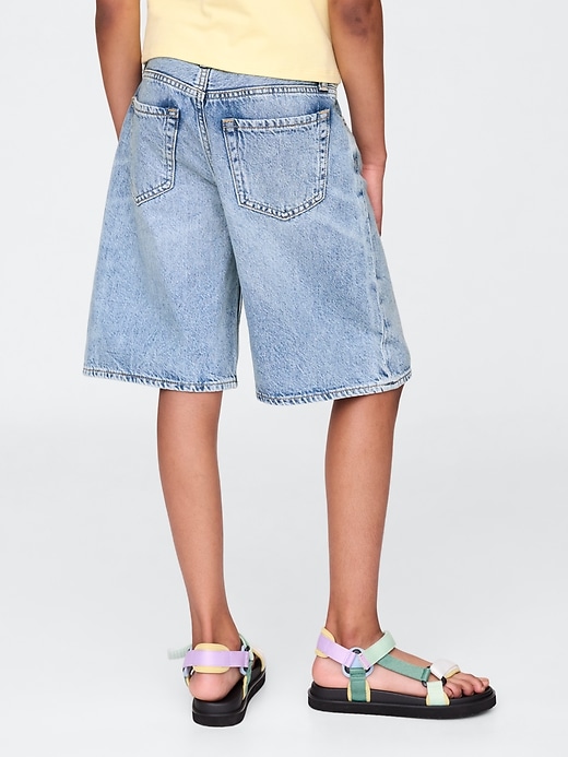 pantaloncini lunghi in denim a vita media per bambini
