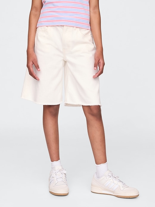 pantaloncini lunghi in denim a vita media per bambini