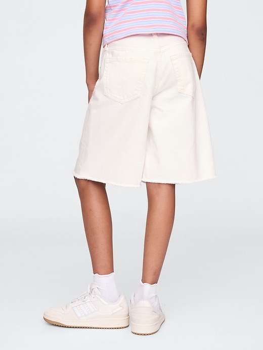 pantaloncini lunghi in denim a vita media per bambini