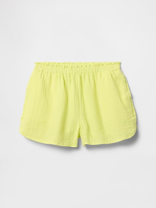 pantaloncini in garza stropicciata per bambini