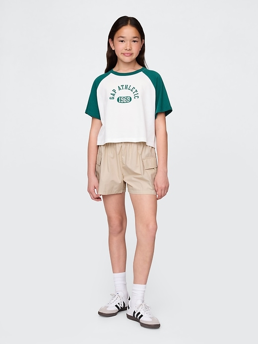pantaloncini cargo in popeline per bambini