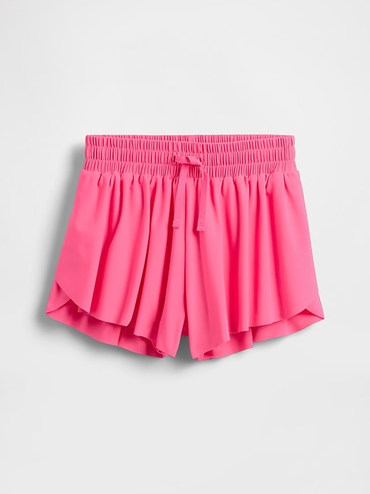pantaloncini da corsa con orlo a farfalla per bambini