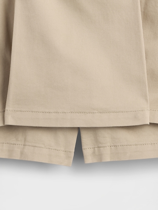 gonna-pantalone plissettata cachi per bambini modello uniforme