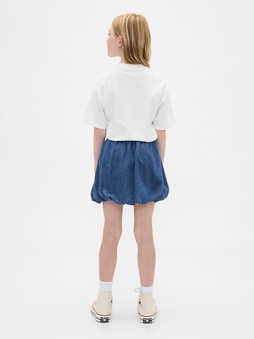 gonna a palloncino in denim per bambini