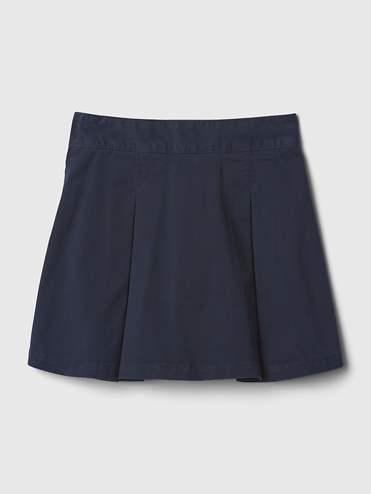 gonna-pantalone kaki plissettata per bambini