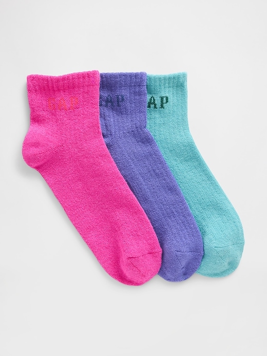 calzini kids gap logo quarter crew confezione da 3