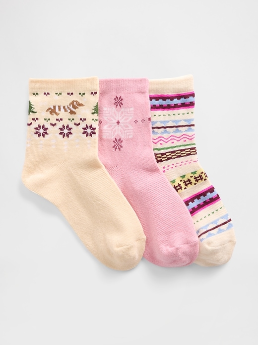 calzini fair isle crew per bambini