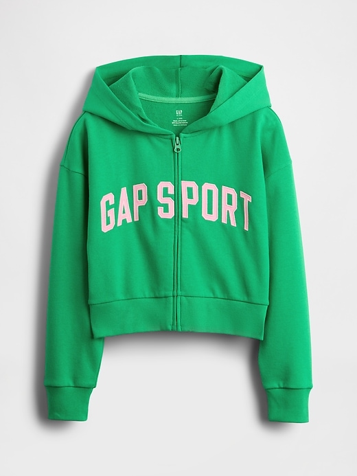 felpa con cappuccio e zip vintagesoft crop per bambini