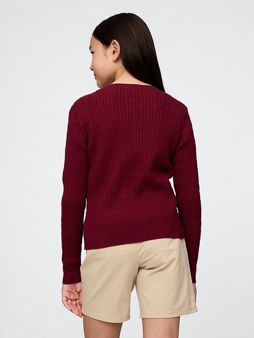 cardigan uniforme in cotone biologico per bambini