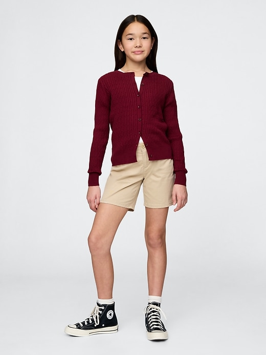 cardigan uniforme in cotone biologico per bambini