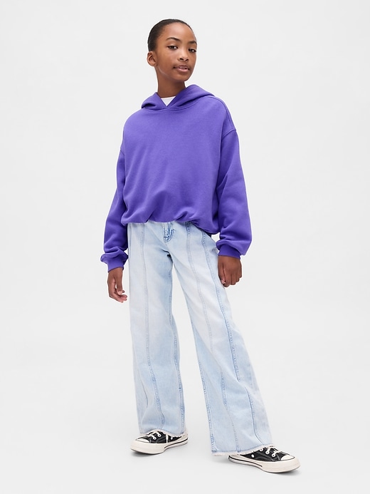 felpa con cappuccio oversize vintagesoft bubble per bambini