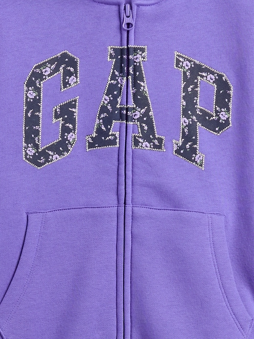 felpa con cappuccio e zip con logo vintagesoft per bambini