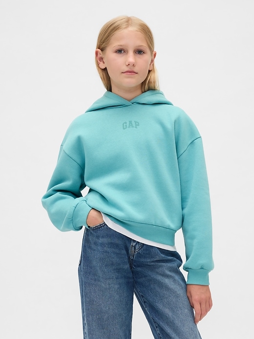 felpa con cappuccio con logo vintagesoft per bambini